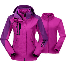 Warm women's 3 in 1 jacket for outdoor skiing winter snow coats woman snowboard jacket waterproof